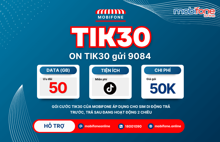 goi cuoc tik30 mobifone