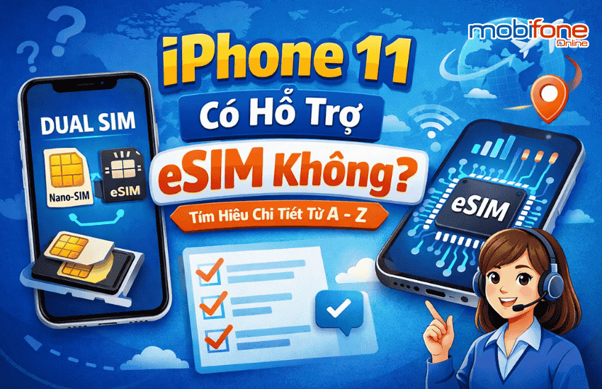 iphone 11 co ho tro esim khong