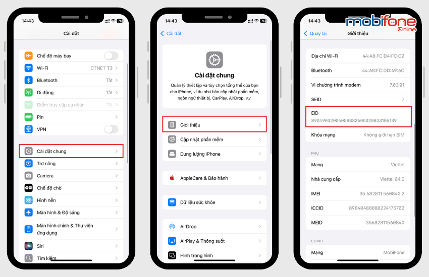 kiem tra ma eid iphone 11