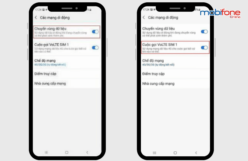 bat volte mobifone tren android 2