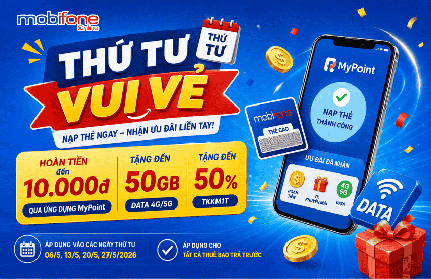 khuyen mai thu tu vui ve thang 5 2026 mobifone
